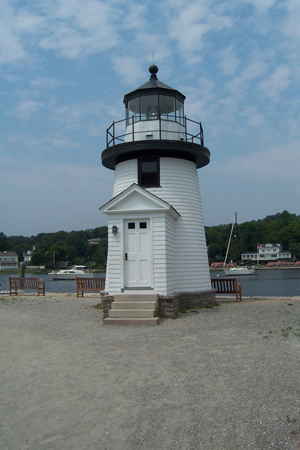 sentinels of the sea: lighthouse in mystic, ct