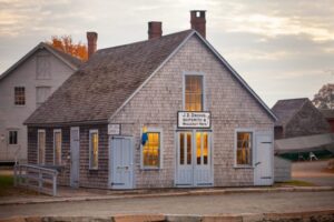 exterior of james driggs shipsmith shop at mystic seaport museum