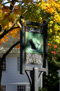 schaefer's spouter tavern sign at mystic seaport museum