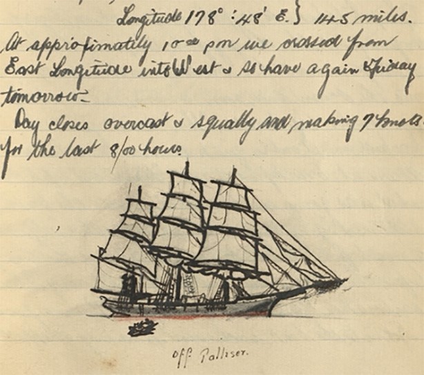 A page from Alan Chapman's Journal from the JOSEPH CONRAD