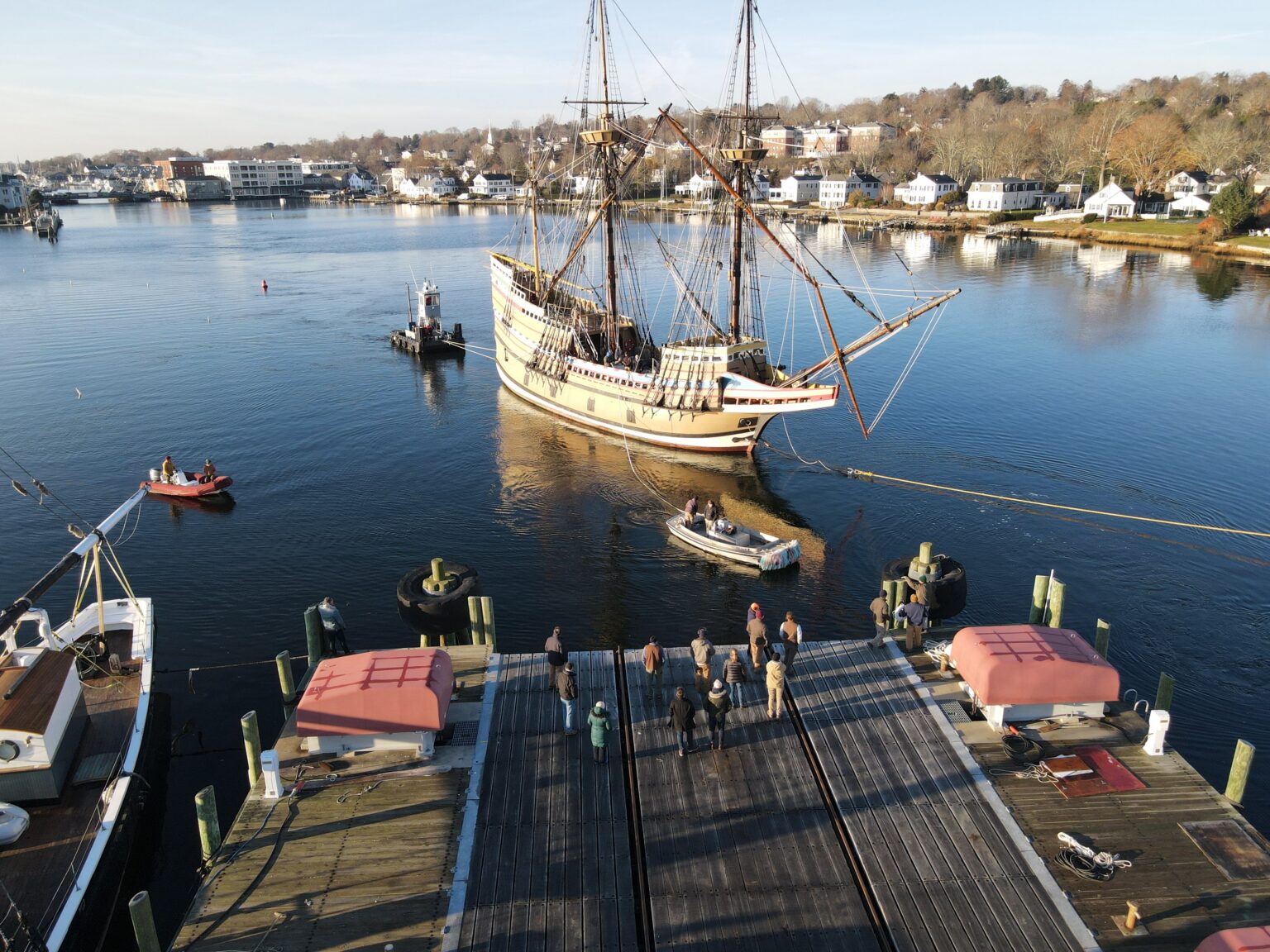 Mayflower II Departs the Museum - Mystic Seaport Museum